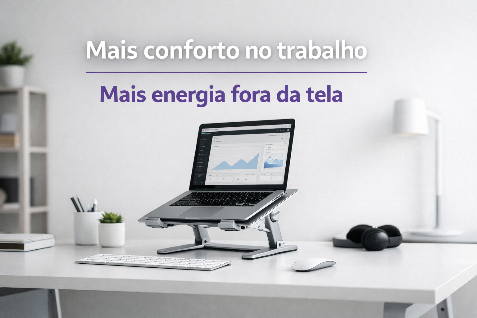 Mais conforto no trabalho = mais energia pra vida fora da tela
